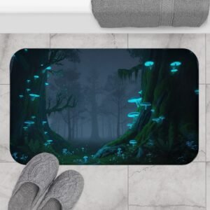 Mystical Forest Bath Mat, Cozy Home Decor, Bathroom Accessories, Gift for Nature Lovers, Eco-Friendly Home Essentials
