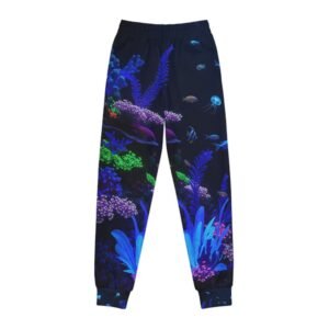 Youth Joggers with Vibrant Underwater Design | Cozy Lounge Pants, Colorful Coral Joggers, Fun Gift for Kids, Summer Wear, Ocean Lovers
